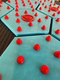 1WP Ignite Squishy Studded TPE Hexagons - 6 & 12 Packs (Customize Colors)