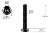 M6 x 18mm-55mm SS Black Oxide Flat Head Hex Socket Cap Screws