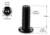 M5 x 18mm-55mm SS Black Oxide Flat Head Hex Socket Cap Screws