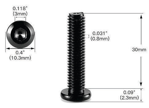 M5 x 18mm-55mm SS Black Oxide Flat Head Hex Socket Cap M5 x 18mm-55mm SS Black Oxide Flat Head Hex Socket Cap