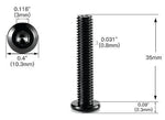 M5 x 18mm-55mm SS Black Oxide Flat Head Hex Socket Cap Screws