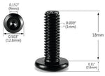 M6 x 18mm-55mm SS Black Oxide Flat Head Hex Socket Cap Screws