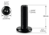 M6 x 18mm-55mm SS Black Oxide Flat Head Hex Socket Cap Screws