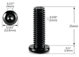 M6 x 18mm-55mm SS Black Oxide Flat Head Hex Socket Cap Screws