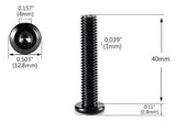 M6 x 18mm-55mm SS Black Oxide Flat Head Hex Socket Cap Screws