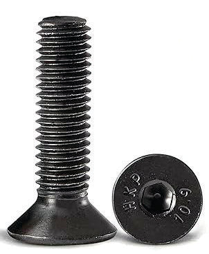 M6 x 20mm-40mm SS Black Oxide Flat Head Hex Socket Cap Countersunk Screws